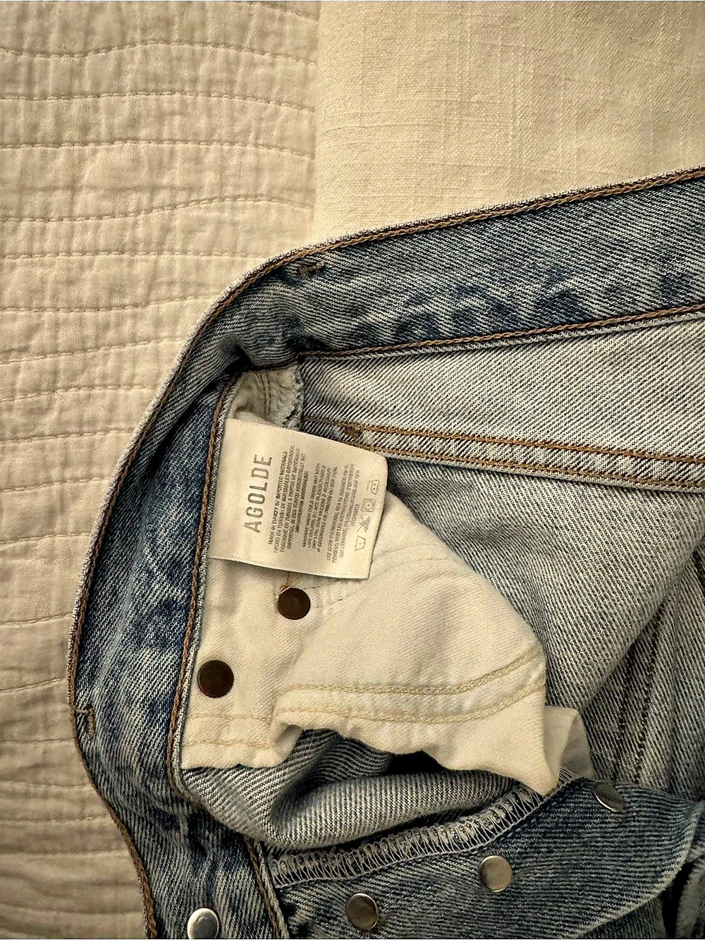 AGOLDE Riley Crop High Rise Straight Jeans - Picture 3 of 4